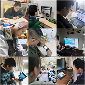 洪高学子在认真观看宣讲会.webp